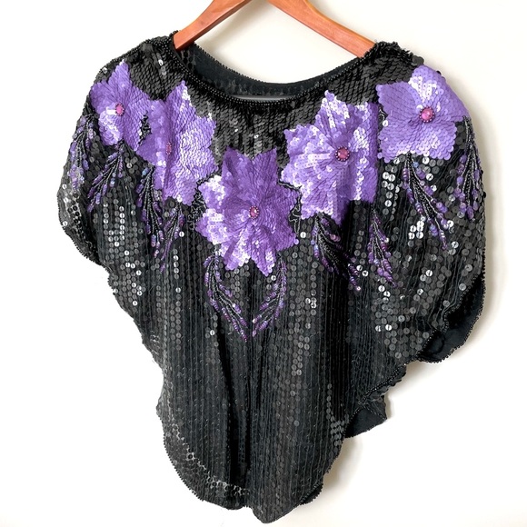 Vintage 80’s Sequin Halloween Costume Top from Spain - Picture 1 of 6